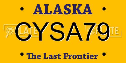 CYSA79 Alaska License Plate