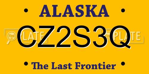 CZ2S3Q Alaska License Plate