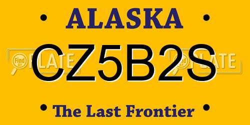 CZ5B2S Alaska License Plate