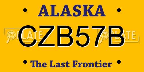CZB57B Alaska License Plate
