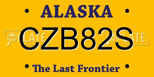 CZB82S Alaska License Plate