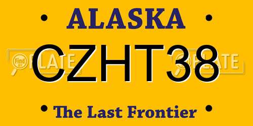 CZHT38 Alaska License Plate