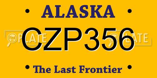CZP356 Alaska License Plate