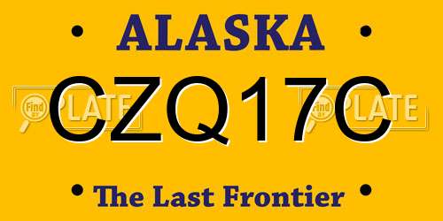 CZQ17C Alaska License Plate