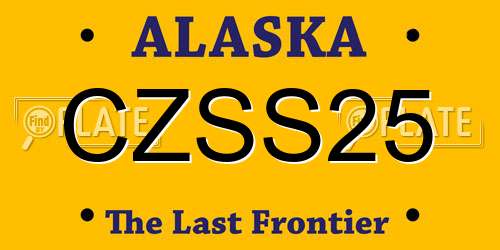 CZSS25 Alaska License Plate