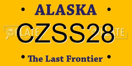 CZSS28 Alaska License Plate