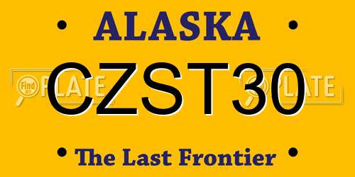 CZST30 Alaska License Plate