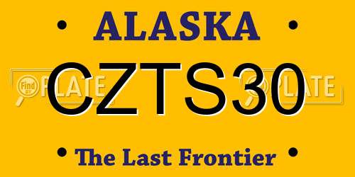CZTS30 Alaska License Plate