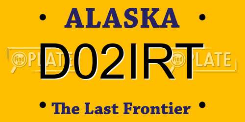 D02IRT Alaska License Plate