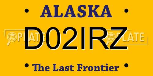 D02IRZ Alaska License Plate