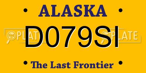 D079SI Alaska License Plate
