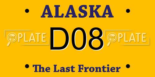 D08 Alaska License Plate