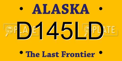 D145LD Alaska License Plate