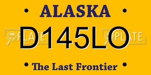 D145LO Alaska License Plate