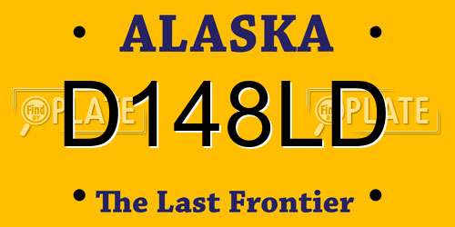 D148LD Alaska License Plate