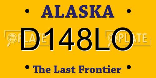 D148LO Alaska License Plate