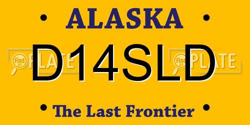 D14SLD Alaska License Plate