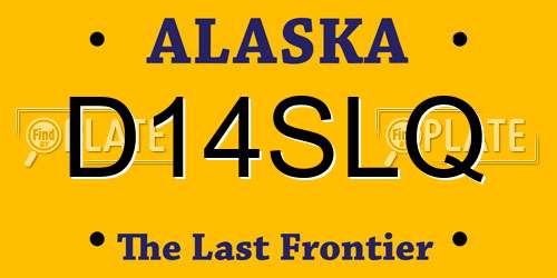 D14SLQ Alaska License Plate