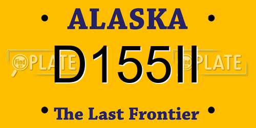 D155II Alaska License Plate