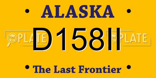 D158II Alaska License Plate