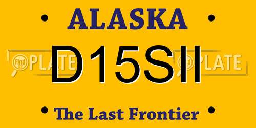 D15SII Alaska License Plate