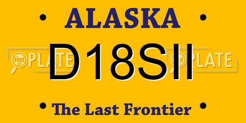 D18SII Alaska License Plate