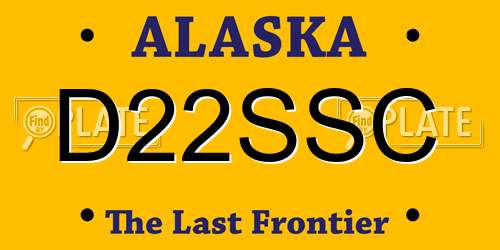 D22SSC Alaska License Plate