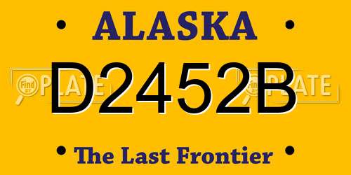 D2452B Alaska License Plate
