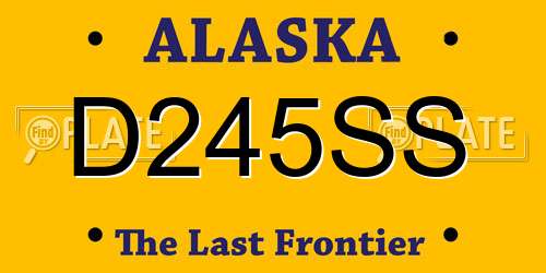 D245SS Alaska License Plate