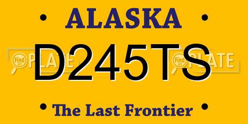 D245TS Alaska License Plate