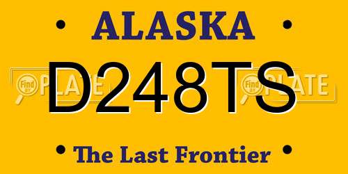 D248TS Alaska License Plate