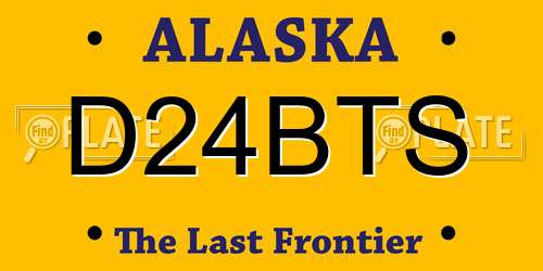 D24BTS Alaska License Plate
