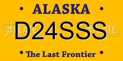 D24SSS Alaska License Plate