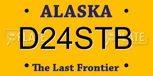 D24STB Alaska License Plate