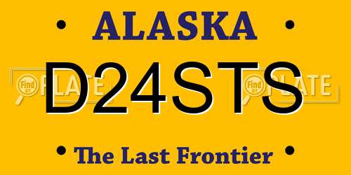 D24STS Alaska License Plate
