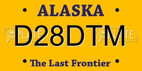 D28DTM Alaska License Plate