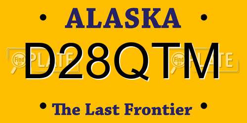 D28QTM Alaska License Plate