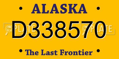 D338570 Alaska License Plate