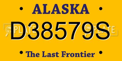 D38579S Alaska License Plate
