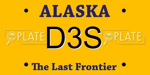 D3S Alaska License Plate
