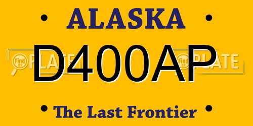 D400AP Alaska License Plate