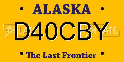 D40CBY Alaska License Plate