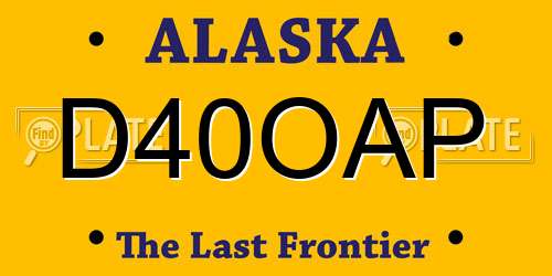 D40OAP Alaska License Plate