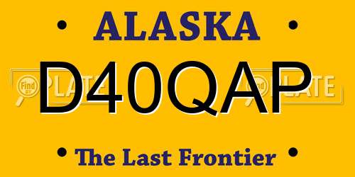 D40QAP Alaska License Plate