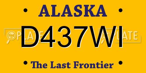D437WI Alaska License Plate