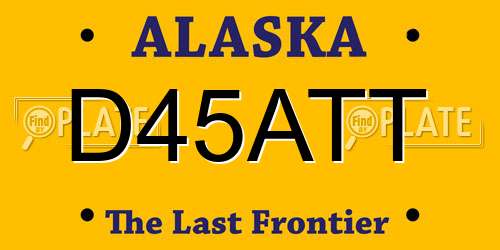 D45ATT Alaska License Plate