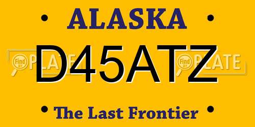 D45ATZ Alaska License Plate