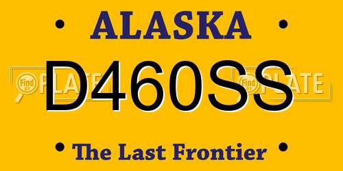 D460SS Alaska License Plate