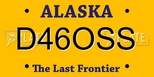 D46OSS Alaska License Plate