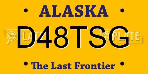 D48TSG Alaska License Plate